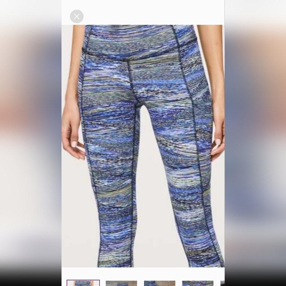 lululemon athletica Blue Space-Dye High-Rise Leggings